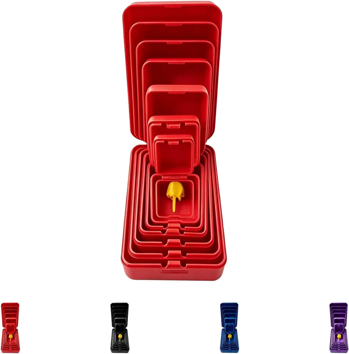 Seven-layer nesting middle finger prank gift box