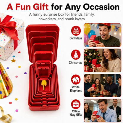 Seven-layer nesting middle finger prank gift box
