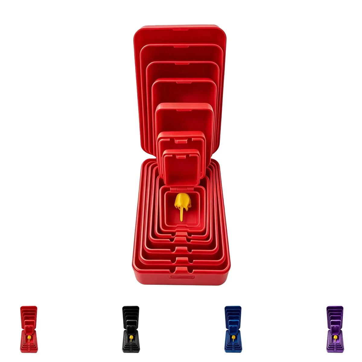 Seven-layer nesting middle finger prank gift box