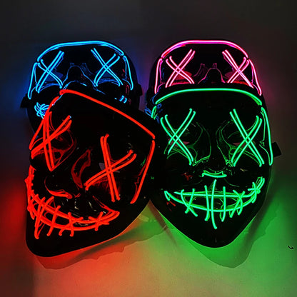 Neon Nightmare LED Halloween Mask