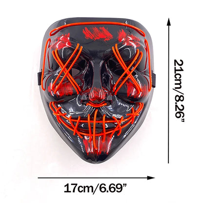 Neon Nightmare LED Halloween Mask