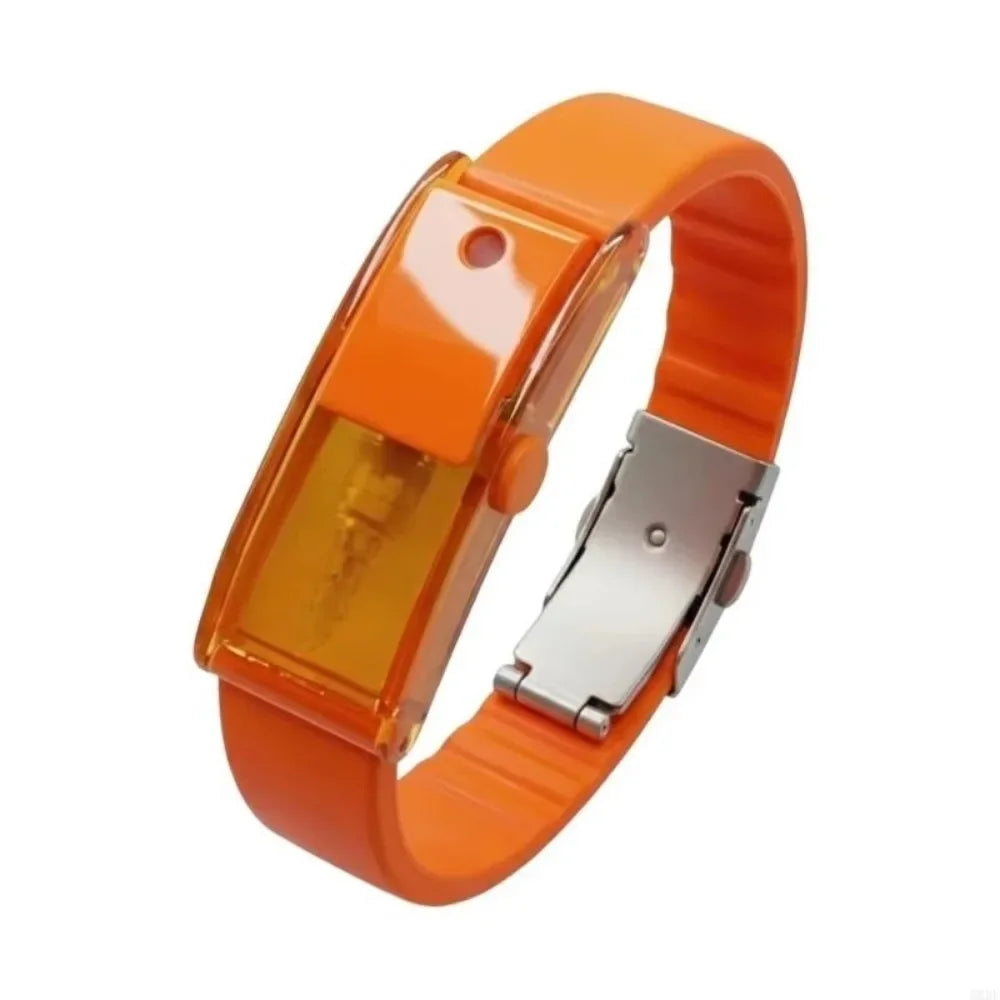 Orange refillable scent diffuser wristband