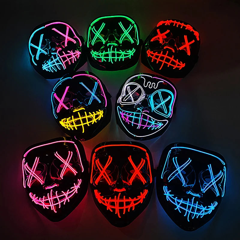 Neon Nightmare LED Halloween Mask