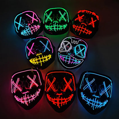 Neon Nightmare LED Halloween Mask